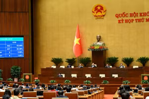 Quốc hội thông qua Luật Viên chức (sửa đổi) tại Kỳ họp thứ 10, Quốc hội khóa XV. (Ảnh: DUY LINH)