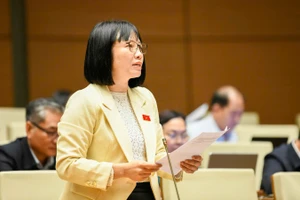 Đại biểu Nguyễn Thị Việt Nga, Phó trưởng Đoàn chuyên trách Đoàn đại biểu Quốc hội thành phố Hải Phòng. (Ảnh: DUY LINH)