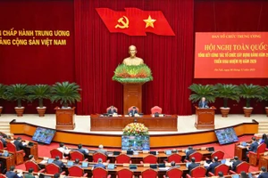 Hội nghị toàn quốc tổng kết công tác tổ chức xây dựng Đảng năm 2025, triển khai nhiệm vụ năm 2026. (Ảnh: THỦY NGUYÊN)