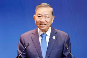 Tổng Bí thư, Chủ tịch nước Tô Lâm phát biểu chỉ đạo Đại hội Công đoàn Việt Nam lần thứ XIV. (Ảnh: TTXVN)