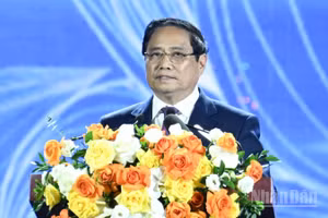 Thủ tướng Chính phủ Phạm Minh Chính phát biểu ý kiến tại lễ bế mạc. (Ảnh: TRẦN HẢI) 