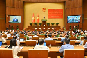 Quang cảnh Hội nghị toàn quốc sơ kết 1 năm vận hành mô hình tổ chức tổng thể của hệ thống chính trị và mô hình chính quyền 3 cấp, ngày 1/7/2026. (Ảnh: THỦY NGUYÊN)