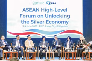 Đại diện các nước ASEAN tham gia sự kiện về phát triển kinh tế diễn ra ở Pasay, Philippines. (Ảnh: ERIA)