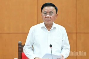 Thường trực Ban Bí thư Trần Cẩm Tú. (Ảnh: DUY LINH)