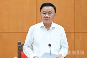 Thường trực Ban Bí thư Trần Cẩm Tú. (Ảnh: DUY LINH)