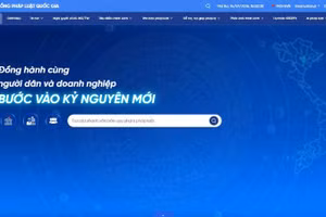 Cổng Pháp luật quốc gia. (Ảnh: TL)