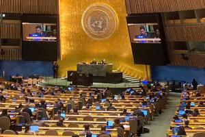 Đại hội đồng Liên hợp quốc thông qua Công ước Hà Nội về tội phạm mạng. (Ảnh: VGP)