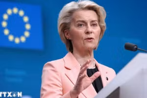 Chủ tịch Ủy ban châu Âu (EC) Ursula von der Leyen. (Ảnh: THX/TTXVN)