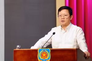 Thứ trưởng Tư pháp Mai Lương Khôi phát biểu chỉ đạo tại hội nghị. (Ảnh: TL)