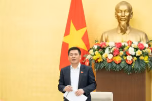 Phó Chủ tịch Quốc hội Nguyễn Hồng Diên phát biểu kết luận phiên họp. (Ảnh: QH)