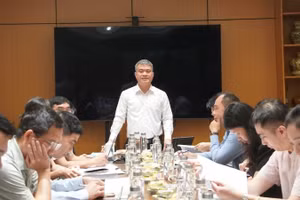 Thứ trưởng Tư pháp Nguyễn Thanh Tú phát biểu tại cuộc họp. (Ảnh: TL)