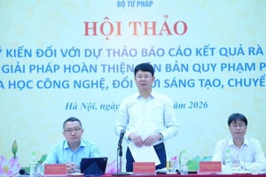 Thứ trưởng Tư pháp Nguyễn Thanh Tịnh phát biểu tại Hội thảo. (Ảnh: TL)