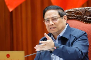 Thủ tướng Chính phủ Phạm Minh Chính cho ý kiến chỉ đạo họp Thường trực Chính phủ về một số nội dung quan trọng. (Ảnh: Trần Hải)