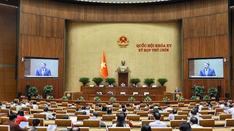 Quốc hội họp phiên toàn thể tại hội trường ngày 26/5. (Ảnh: DUY LINH)