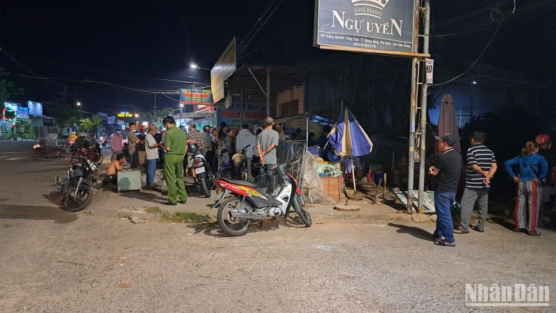 Hiện trường vụ tai nạn giao thông.