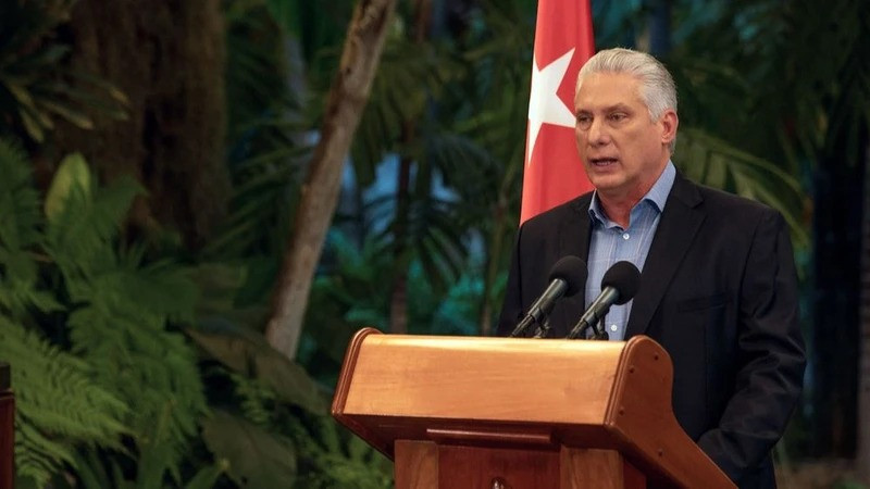 Chủ tịch Cuba Miguel Diaz-Canel. (Ảnh: TTXVN)