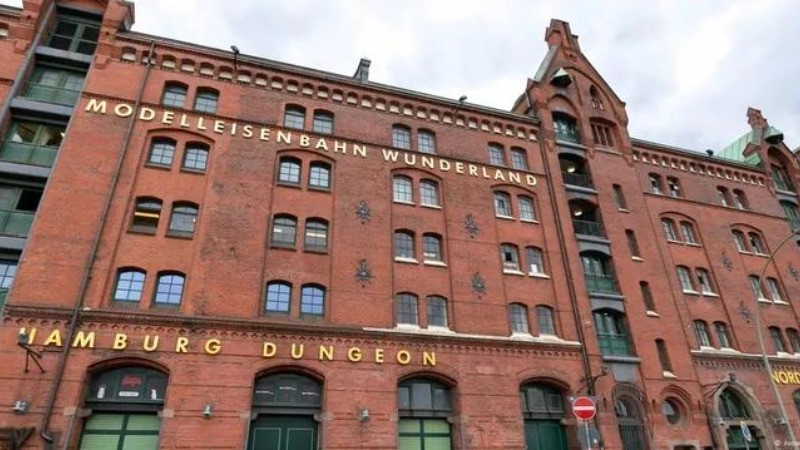 Tòa nhà ở trung tâm thành phố Hamburg đã phải sơ tán. (Ảnh: DW)