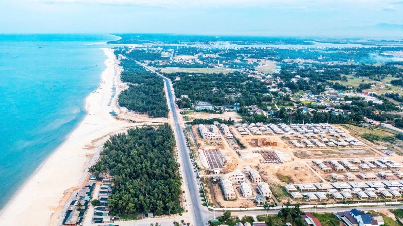 Khu du lịch cao cấp ở biển Gio Hải, huyện Gio Linh đang được đầu tư. 
