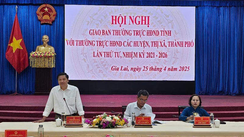 Các đồng chí chủ trì hội nghị.