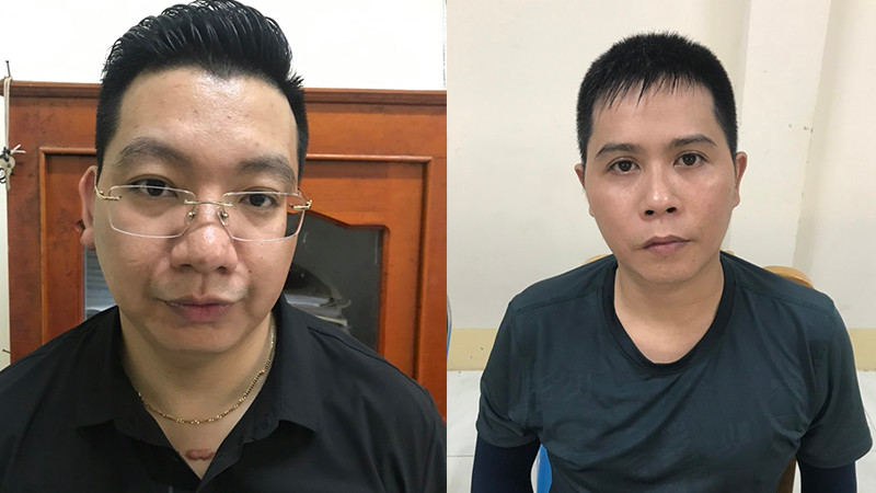 Phạm Hải Đức (ảnh trái) và Tăng Hạ Quốc Huy. (Ảnh: Công an cung cấp)