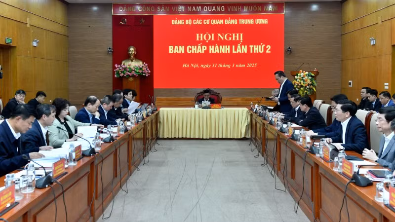 Ban Chấp hành Đảng bộ các cơ quan Đảng Trung ương tổ chức hội nghị Ban Chấp hành lần thứ 2. (Ảnh: ĐĂNG KHOA)