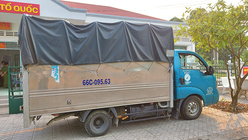 Xe ô-tô tải do Nguyễn Thanh Hiển trộm. (Ảnh: PHƯỚC THANH)