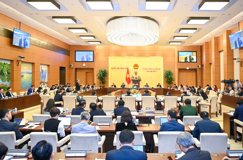 Quang cảnh phiên họp tại Nhà Quốc hội.
