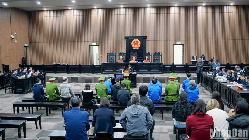 Một phiên xét xử tại Toà án nhân dân thành phố Hà Nội.