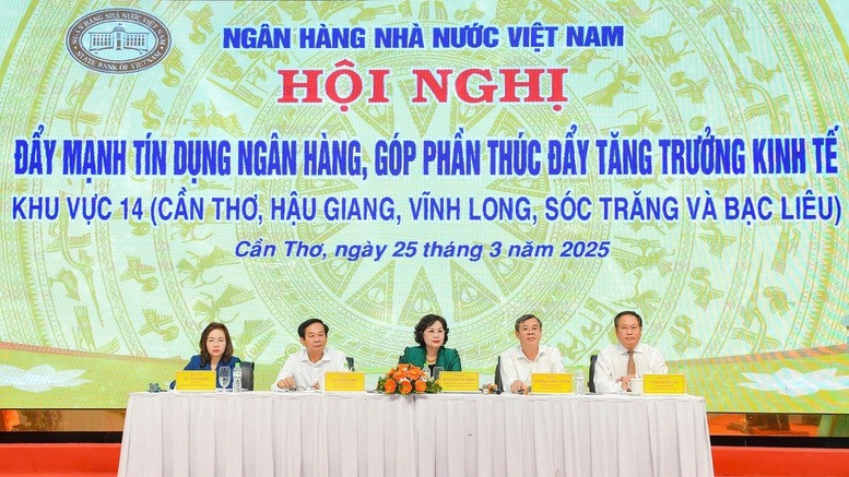 Hội nghị Đẩy mạnh tín dụng ngân hàng nhằm góp phần tăng trưởng kinh tế Khu vực 14. (Ảnh: VGP)