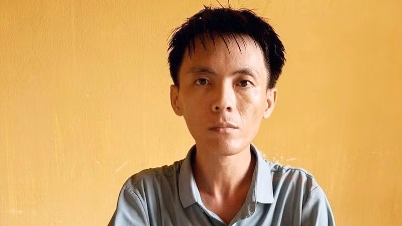 Nghi can Trần Thiện Trung tại Cơ quan điều tra.