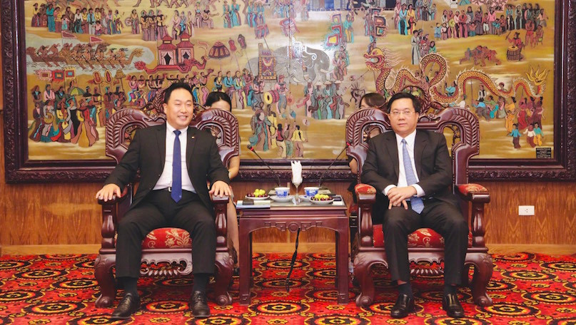 Quang cảnh cuộc làm việc. (Ảnh CTV)