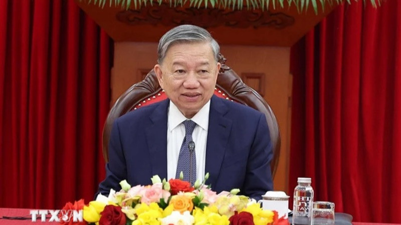 Tổng Bí thư Tô Lâm điện đàm với Chủ tịch Hội đồng châu Âu Antonio Costa. (Ảnh: Thống Nhất/TTXVN)