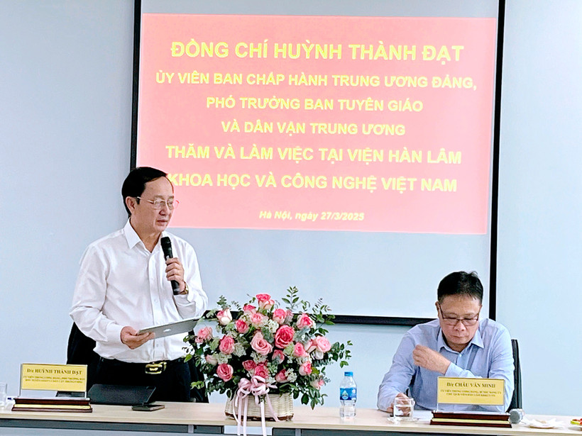 Đồng chí Huỳnh Thành Đạt, Uỷ viên Trung ương Đảng, Phó trưởng Ban Tuyên giáo và Dân vận Trung ương.