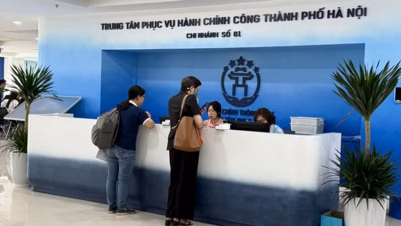 Trung tâm phục vụ hành chính công thành phố Hà Nội - chi nhánh số 1. 