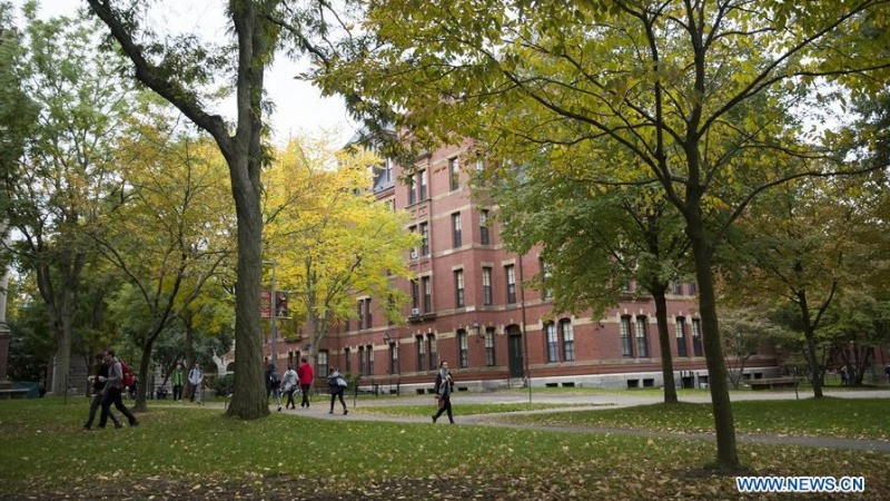 Trường đại học Harvard ở Cambridge, Massachusetts, Mỹ. (Ảnh: Tân hoa xã)