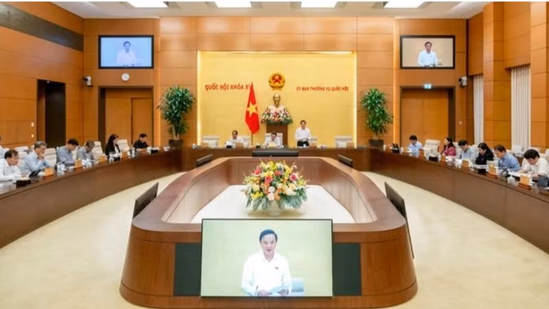 Quang cảnh phiên họp ngày 23/7 của Ủy ban Thường vụ Quốc hội.