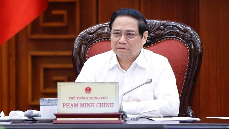Thủ tướng Phạm Minh Chính phát biểu ý kiến kết luận cuộc họp. (Ảnh: TRẦN HẢI)