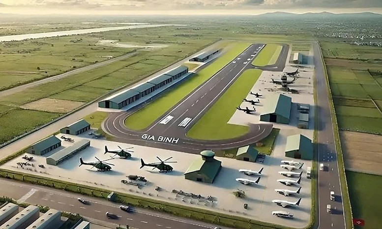 Phối cảnh sân bay Gia Bình. (Ảnh: VGP)