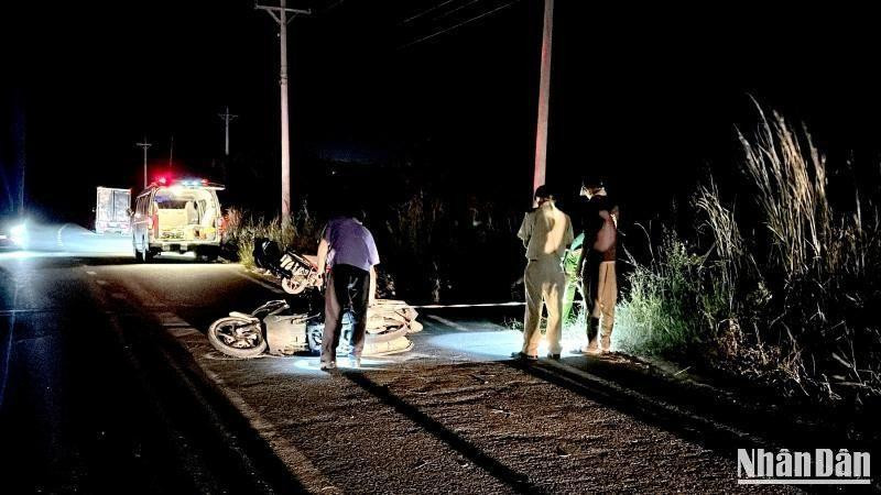 Hiện trường vụ tai nạn.