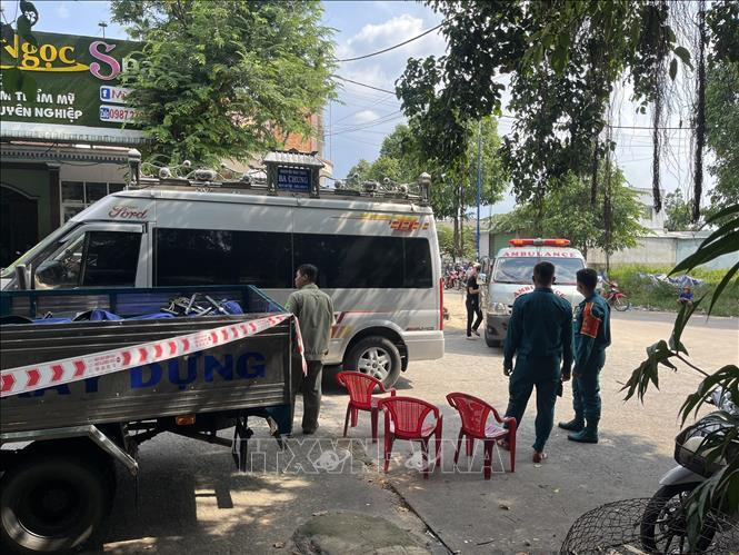 Hiện trường nơi xảy ra vụ việc. (Ảnh: TTXVN)
