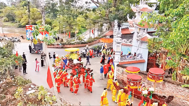 Hội làng thôn An Lão, xã Sơn Lôi.