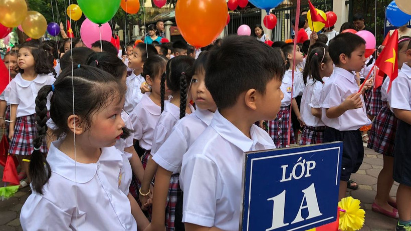 Học sinh lớp 1. (Ảnh: LÊ HÀ)