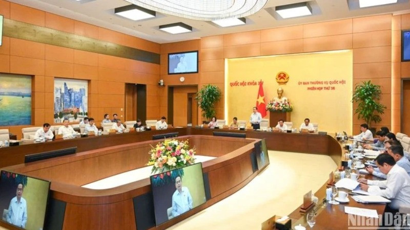 Một phiên họp của Ủy ban Thường vụ Quốc hội khóa XV.