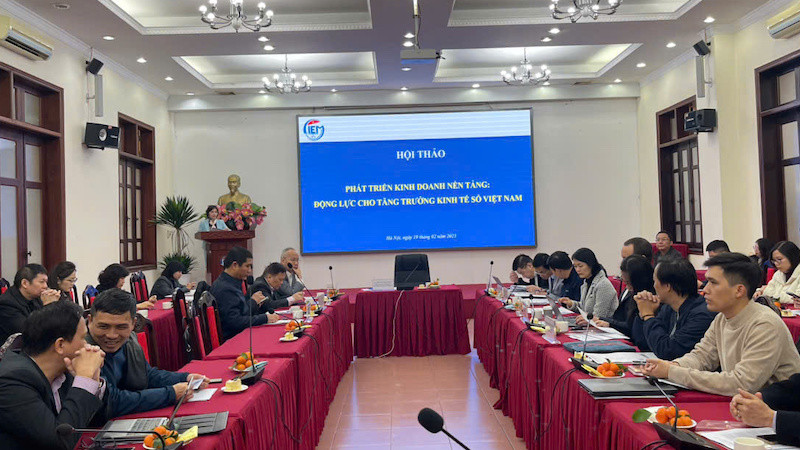 Quang cảnh hội thảo Phát triển kinh doanh nền tảng: Động lực cho tăng trưởng kinh tế số Việt Nam.