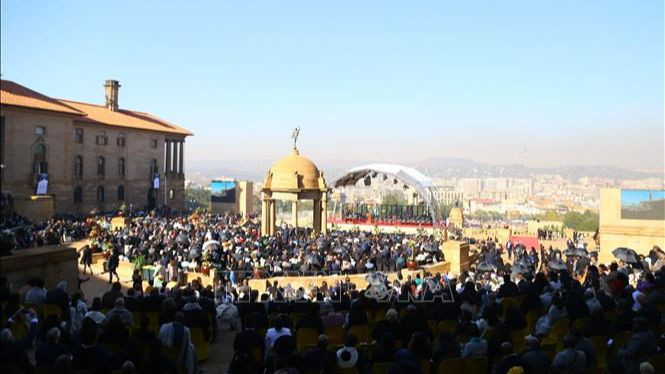 Quang cảnh buổi lễ nhậm chức của ông Ramaphosa. (Ảnh: TTXVN)