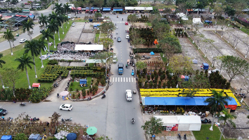 Chợ hoa tại Cung Thể thao Tiên Sơn.
