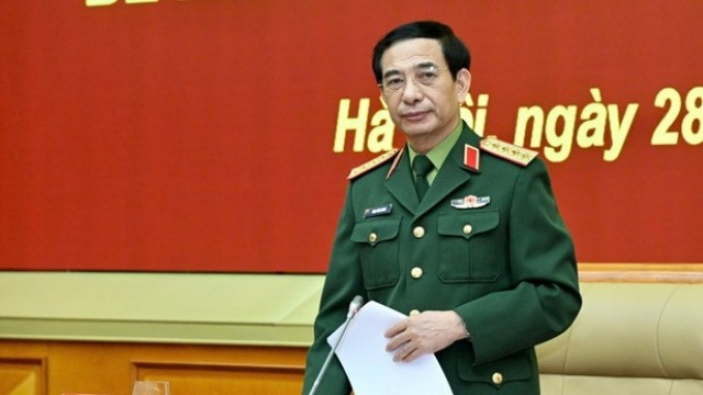 Đại tướng Phan Văn Giang phát biểu tại hội nghị. (Ảnh: chinhphu.vn)