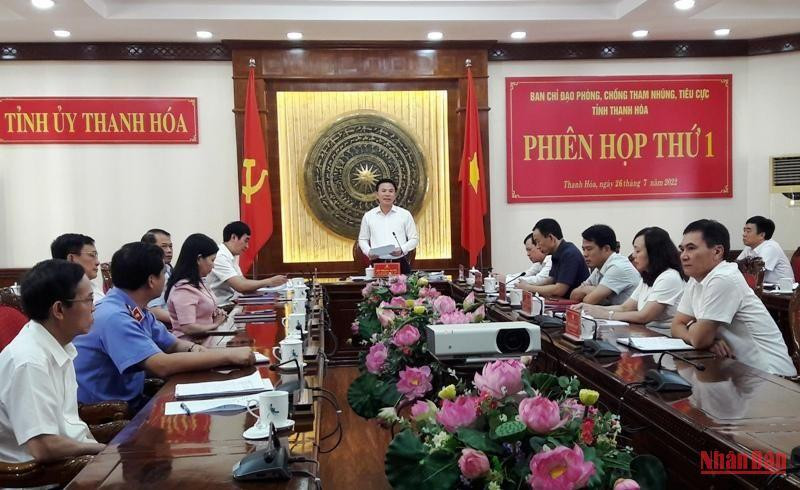 Phiên họp thứ nhất của Ban Chỉ đạo phòng, chống tham nhũng, tiêu cực tỉnh Thanh Hóa.
