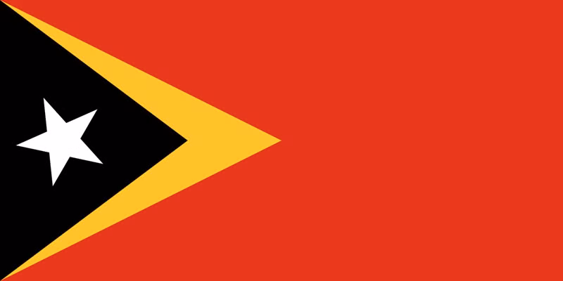 Quốc kỳ Timor-Leste.