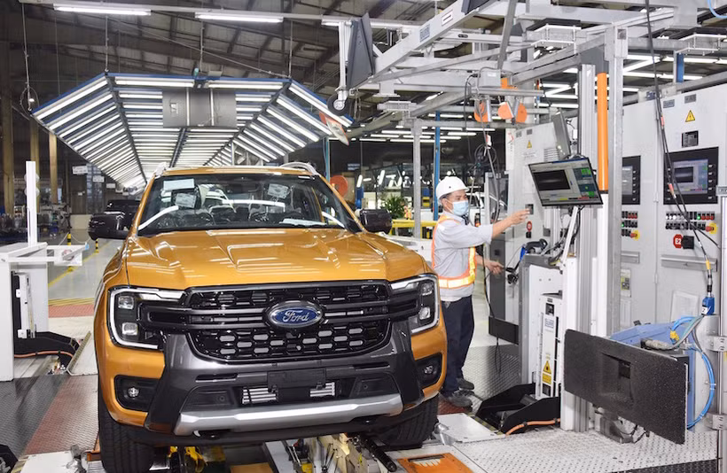 Sản xuất, lắp ráp ô tô Ford Việt Nam tại Công ty TNHH Ford Việt Nam (thành phố Hải Dương).
